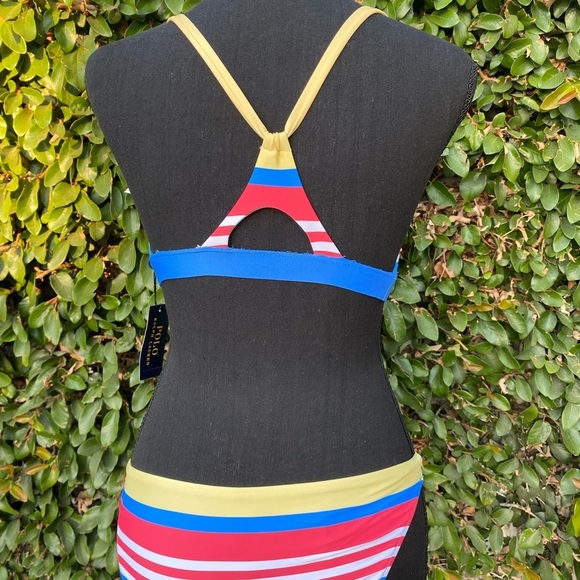 NWT Polo Ralph Lauren Engineered Racer Stripe Two Piece Bikini Set Women's XS - Picture 3 of 5